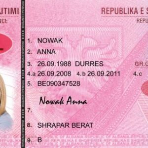 Albanian driving licence 1