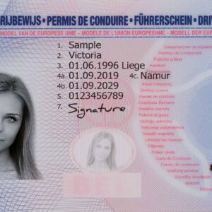 Belgian driving licence front