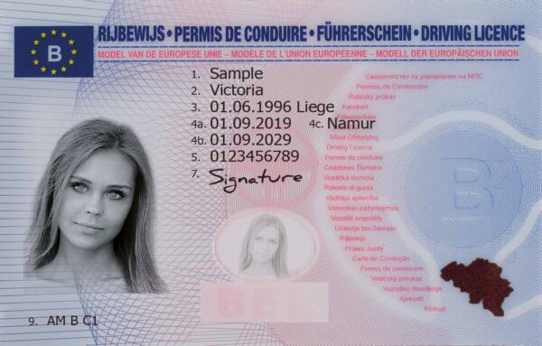 Belgian driving licence front