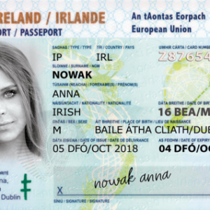 Irish ID front