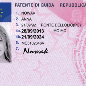 Italian driving license front