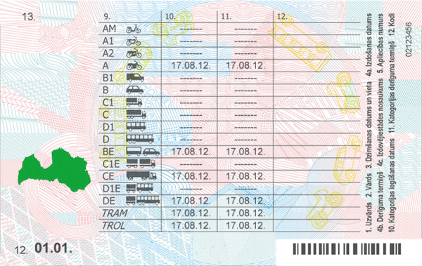 Latvian Driving License - Image 2