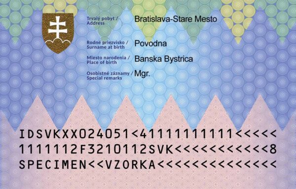 Slovak ID back