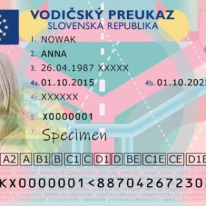 Slovak driving licence front