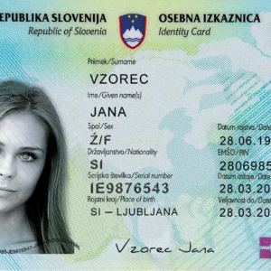 Slovenian ID card front