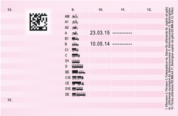 Swedish driving license 2