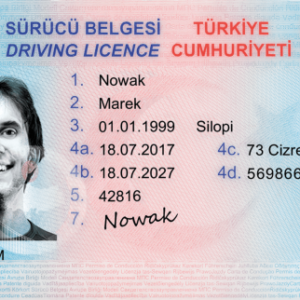 Turkish Driving license front